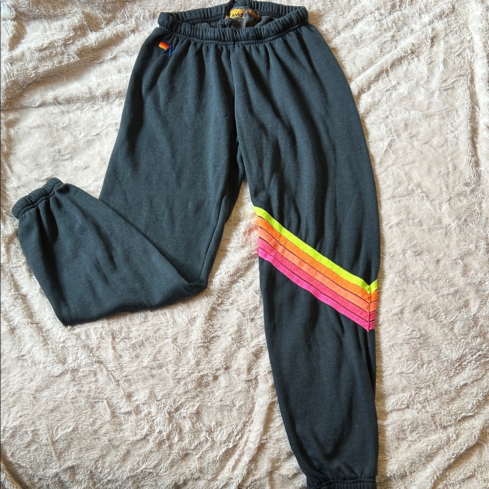 Aviator Nation striped sweats.